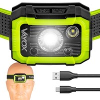 Kopflampen Led Vayox VA0187 Stirnlampe 750Lm USB-C 4 Lichtmodi Wiederaufladbar
