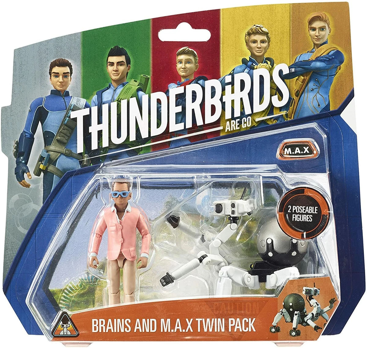 Vivid Imaginations Thunderbirds Brains and Max Toy Brand New Rare