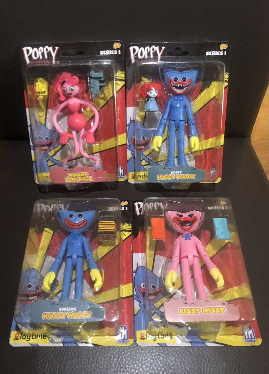 Set of 4 POPPY PLAYTIME Action Figures - Huggy Wuggy Mommy Long