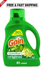 Gain + Aroma Boost Liquid Laundry Detergent, Original Scent, 61 Loads, 88 Fl Oz,