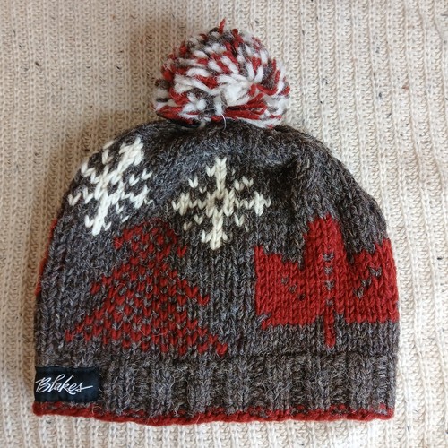 Ambler Blakes Hand Made Nepal Wool Knitted Fleece Lined Ski Hat Snowboard Beanie - Picture 2 of 6