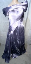 Rubin Singer Couture Liquid Metal Purple Long Maxi Gown Evening Dress 10