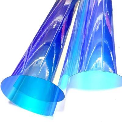 Schillernder holografischer klarer transparenter PVC-Stoff Vinyl Spiegel/Folie/Basteln/Tasche