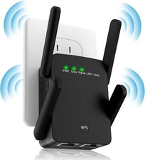 WiFi Extender/Booster Up to 74 Faster, Broader Coverage Up to 8470 Sq.ft. BLACK