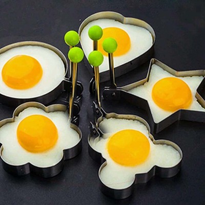  Egg Cooker Rings Cooking Tool Ei -gebratener Form Küchenwerkzeuge Eierring