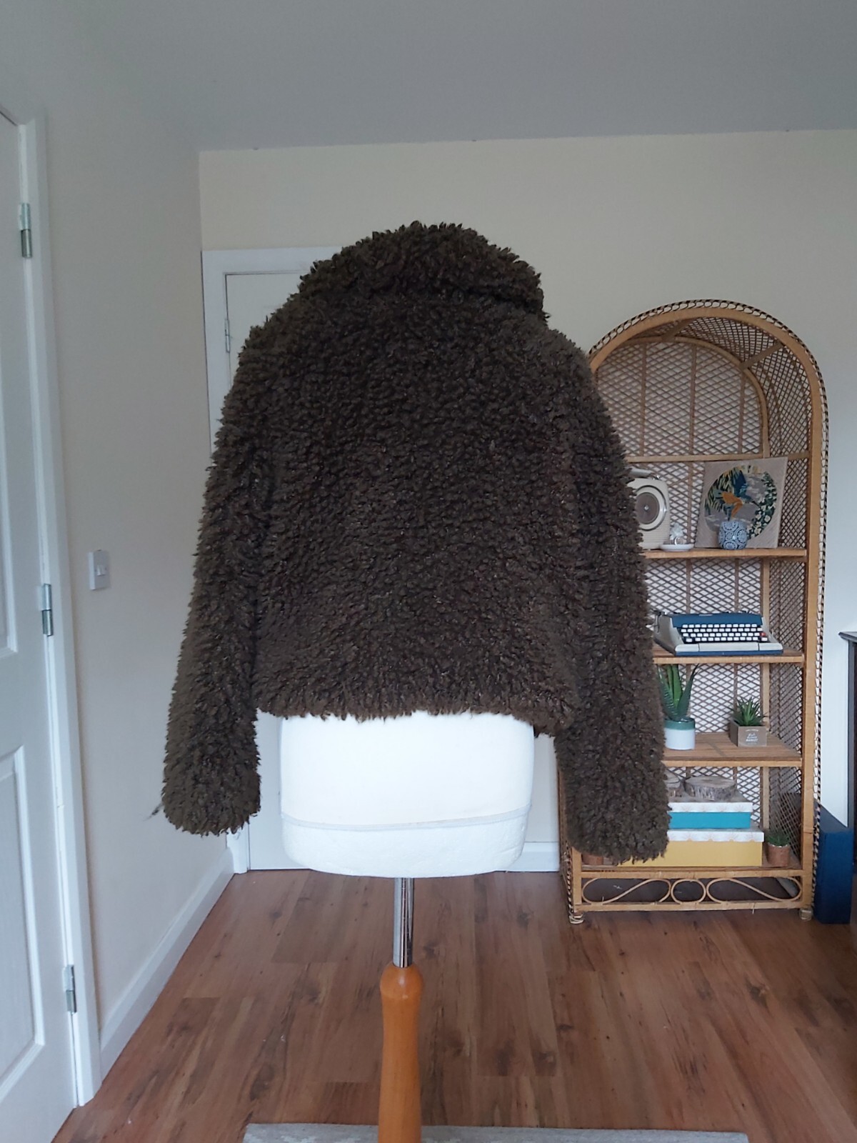 Ladies Brown Shaggy Teddy Bear Style Winter Coat Primark UK Medium 12/