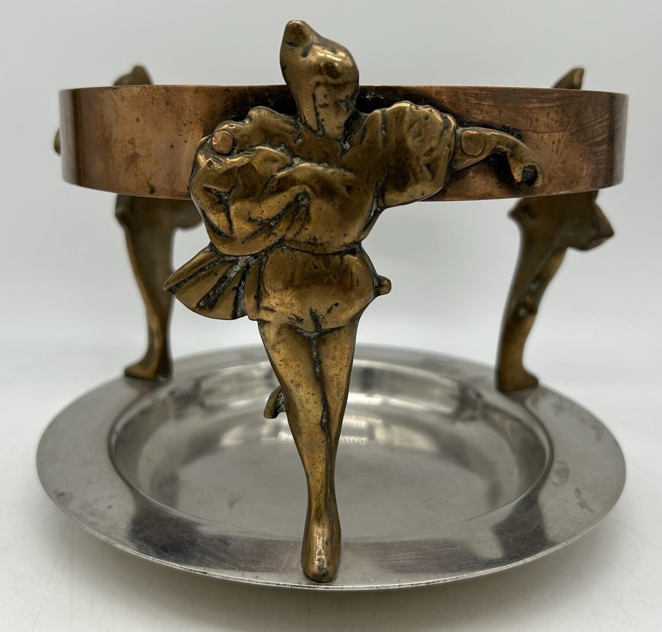 Joseph Heinrichs Copper, Brass & Chrome Chafing Dish Stand, Jester eBay