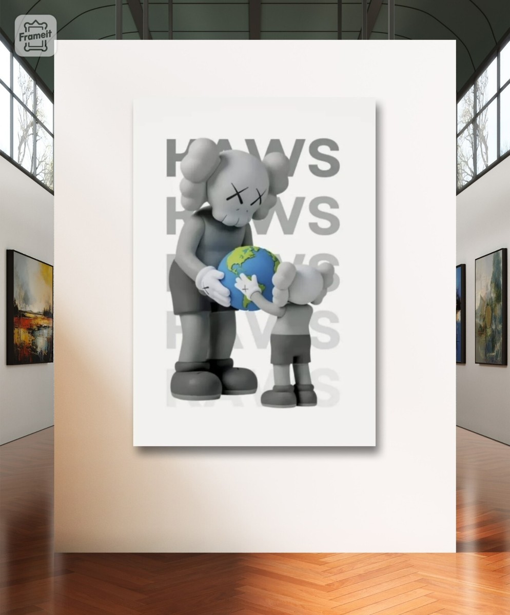 Kaws Give Your Kid The World Canvas Poster Anime Wall Art Home