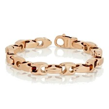 9.5 MM NEW HEAVY BIKER TUNGSTEN CARBIDE ROSE GOLD BRACELET 002 - FREE S H 