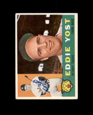 Eddie Yost Hand Signed 1960 Topps Detroit Tigers Autograph