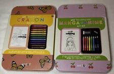 2 Art 101 Budding Artist Crayon & Manga + Anime Art Kits Lot