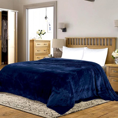 King Size Fleece Blanket Throw Soft Flannel Silky Plush Fuzzy Sofa Bed