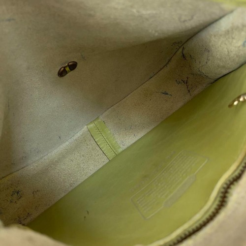 RARE COLOR Vintage COACH Saddle Crescent Bag Pistachio Green Leather USA - Picture 11 of 12