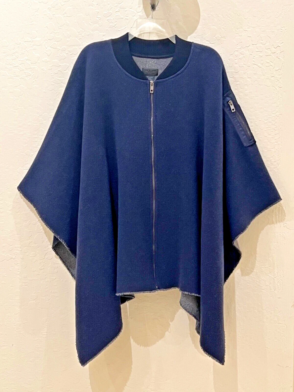 Rag & Bone O/S Wool Poncho Bomber