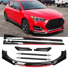 Front Bumper Lip Spoiler Splitter Side Skirt Body Kit For Hyundai Veloster