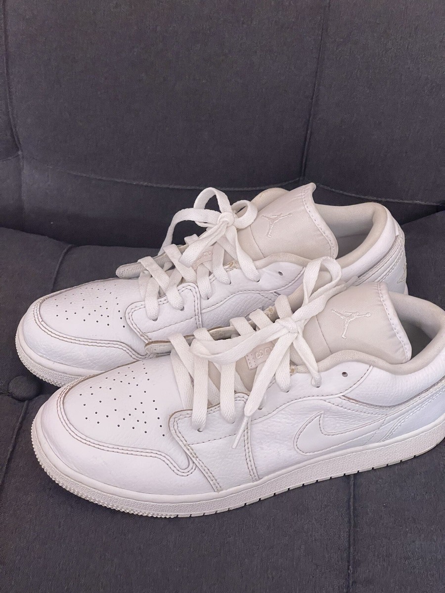 Nike Boys Air Jordan 1 Low 553560-126 White Casual Shoes