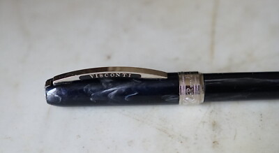 Very Beautiful Ballpoint Pen Visconti Rembrandt IN Resin Anthracite Nr & Chrome