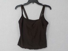 RAYA SUN TANKINI SWIM TOP ONLY GIRLS SIZE 6 BLACK DOUBLE SPAGHETTI STRAP NWT