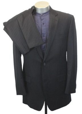 mens charcoal pinstripe Michael Kors 2pc Pant Suit all season wool
