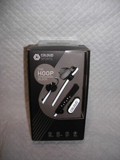 coloud sport the hoop black anchor earbuds nib sweat resistant reflective cord 