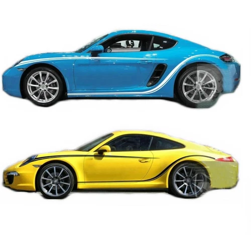 Graphics Car Side Stickers For Porsche 911 Boxster GTS 718 Custom Stripes Size - Picture 3 of 8