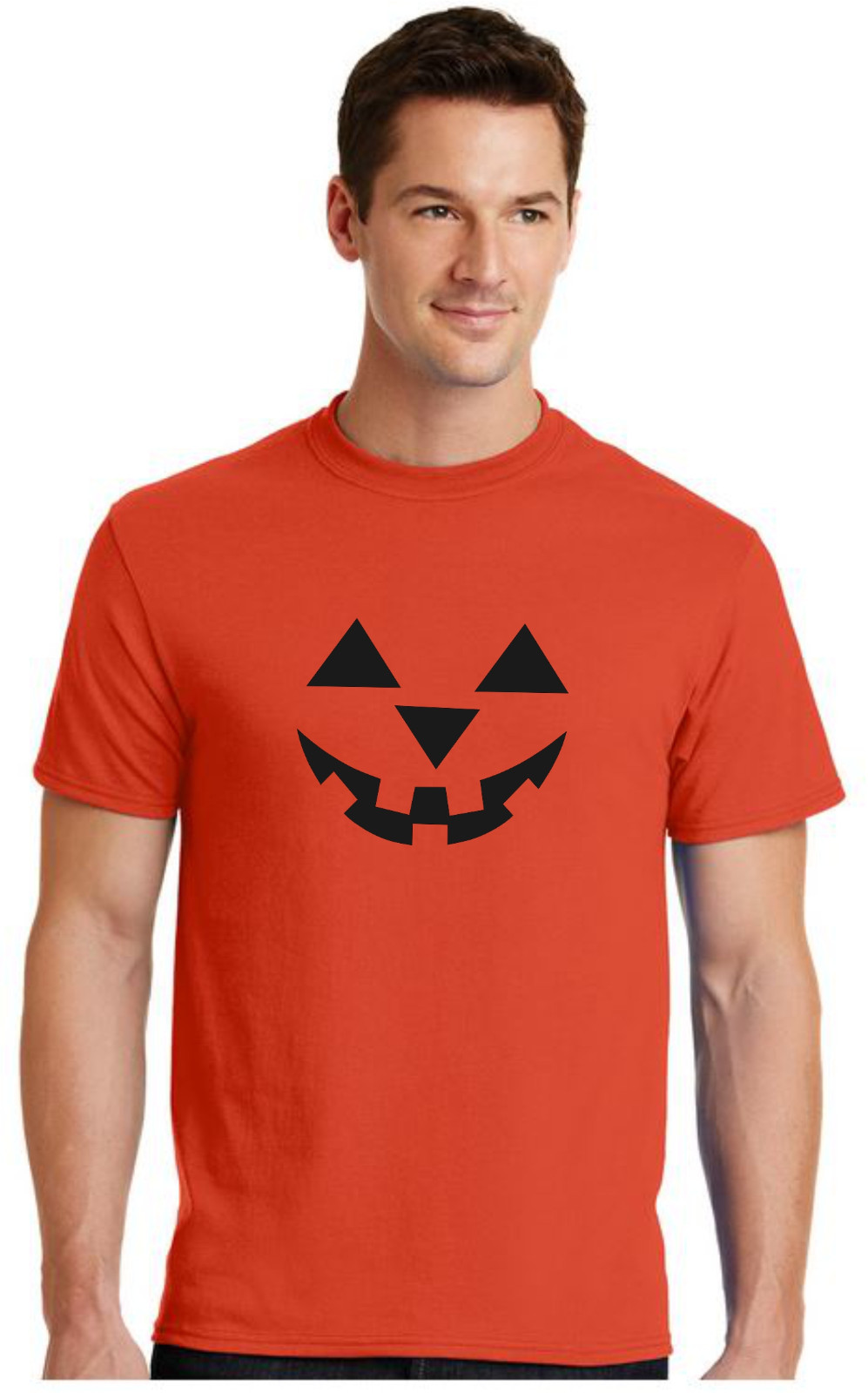 Halloween Costume Shirt Pumpkin Jack O Lantern Orange or Black Face on