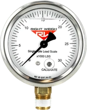 Right Weigh 250-1AXL-LM SINGLE Axle Load Scale for Single HCV Air Suspensions