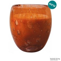 Duftkerze340 G-Les Lumieres Du Temps-Perle Terracotta Frankreich I Schwere Rvase