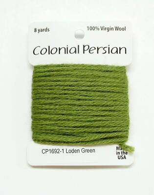3 Ply Persian Wool ''Loden Green'' #1692 Needlepoint Thread by Colonial USA Made