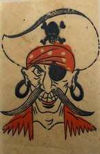 Original Vintage Pirate Mini Iron On Transfer