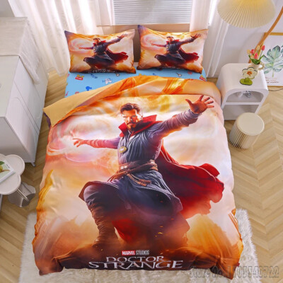 Anime Avengers Groot Venom Black Panther Doctor Strange Bedding Sets Duvet Cover