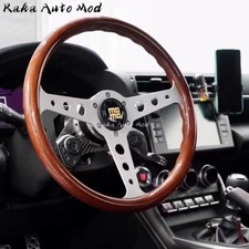 Momo Heritage Indy Woodgrain Mahogany Wood Classic Steering Wheel 350mm14inch