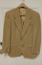 JACK NICKLAUS Tournament Series 40R Blazer Jacket Suit Coat Golden Tan USA Made