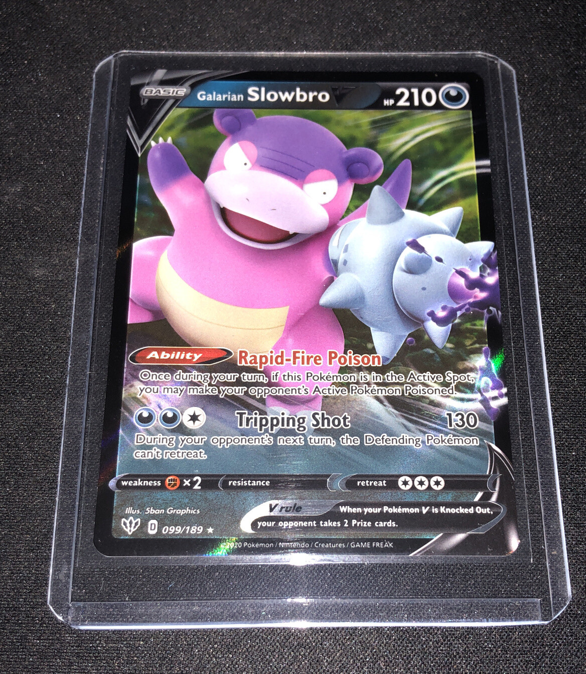 Galarian Slowbro V 099/189 Darkness Ablaze - Ultra Rare Full Art Pokémon  Card | eBay