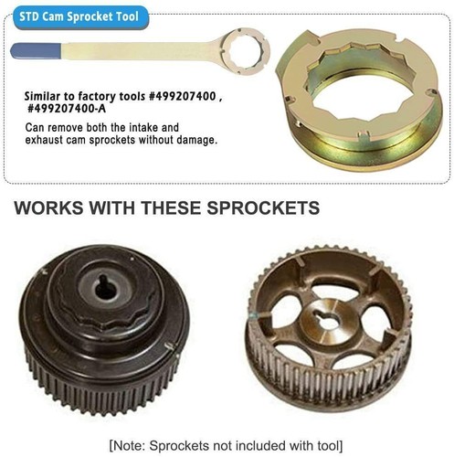 Intake/Exhaust Cam Sprocket Crank Pulley Gear Lock Tool Screw Kit For Subaru STD - Picture 5 of 14