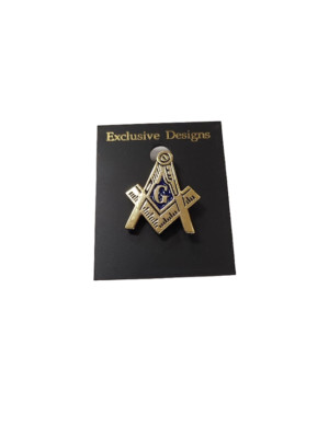 Mason Lapel Pin Full Color 7/8'' Brand New