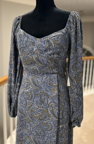 Forever 21 Midikleid mit Paisleymuster, Größe M Neu mit Etikett - Bild 3 von 7