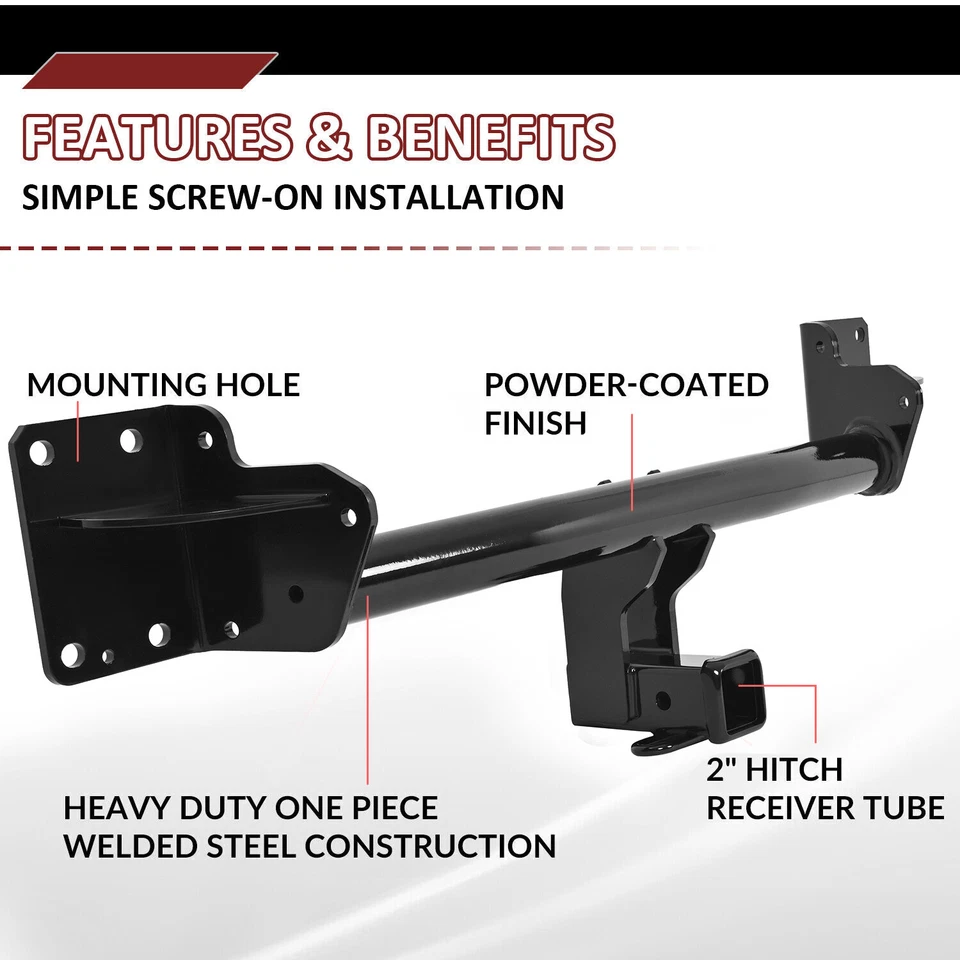 Class-3 Trailer Hitch Receiver Rear Bumper Tow Kit 2" for BMW X5 07-18 X6 14-19 - Imagem 2 de 4