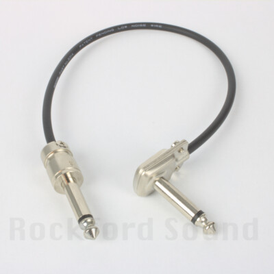Mogami W2314 Low Profile Patch Cable, Right to Straight, Nickel