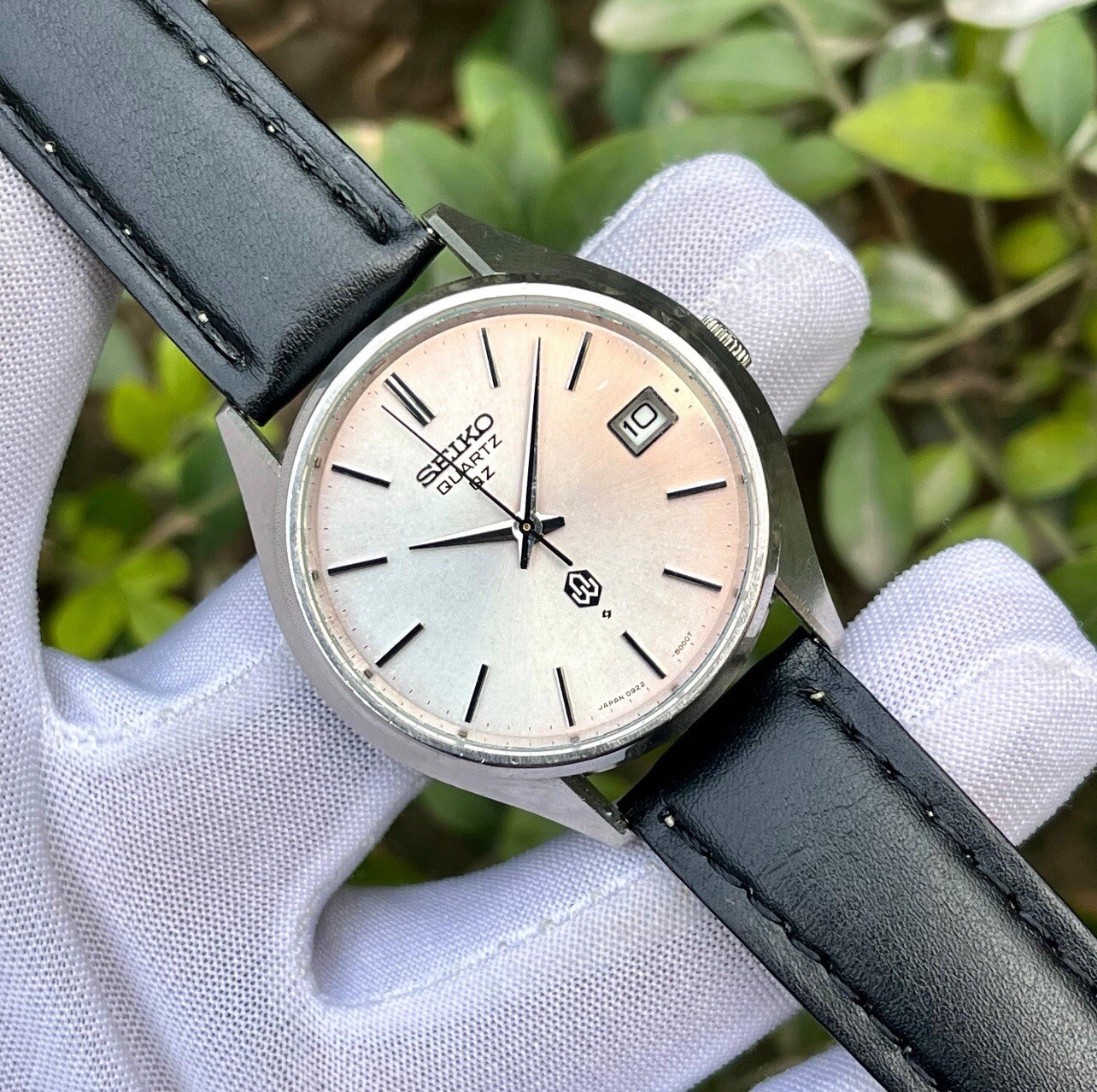 Vintage Seiko QZ Patina Dial JDM Dress Formal Japan Men's Quartz Watch 0922-8000