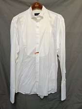 CANALI White Bib Front Tuxedo Shirt Wingtip Collar Sleeve Men's 16.5"/42"