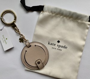 NWT-Kate-Spade-Circle-Mirror-Key-Fob-Charm-RP-59-Rose-Cloud-Leather