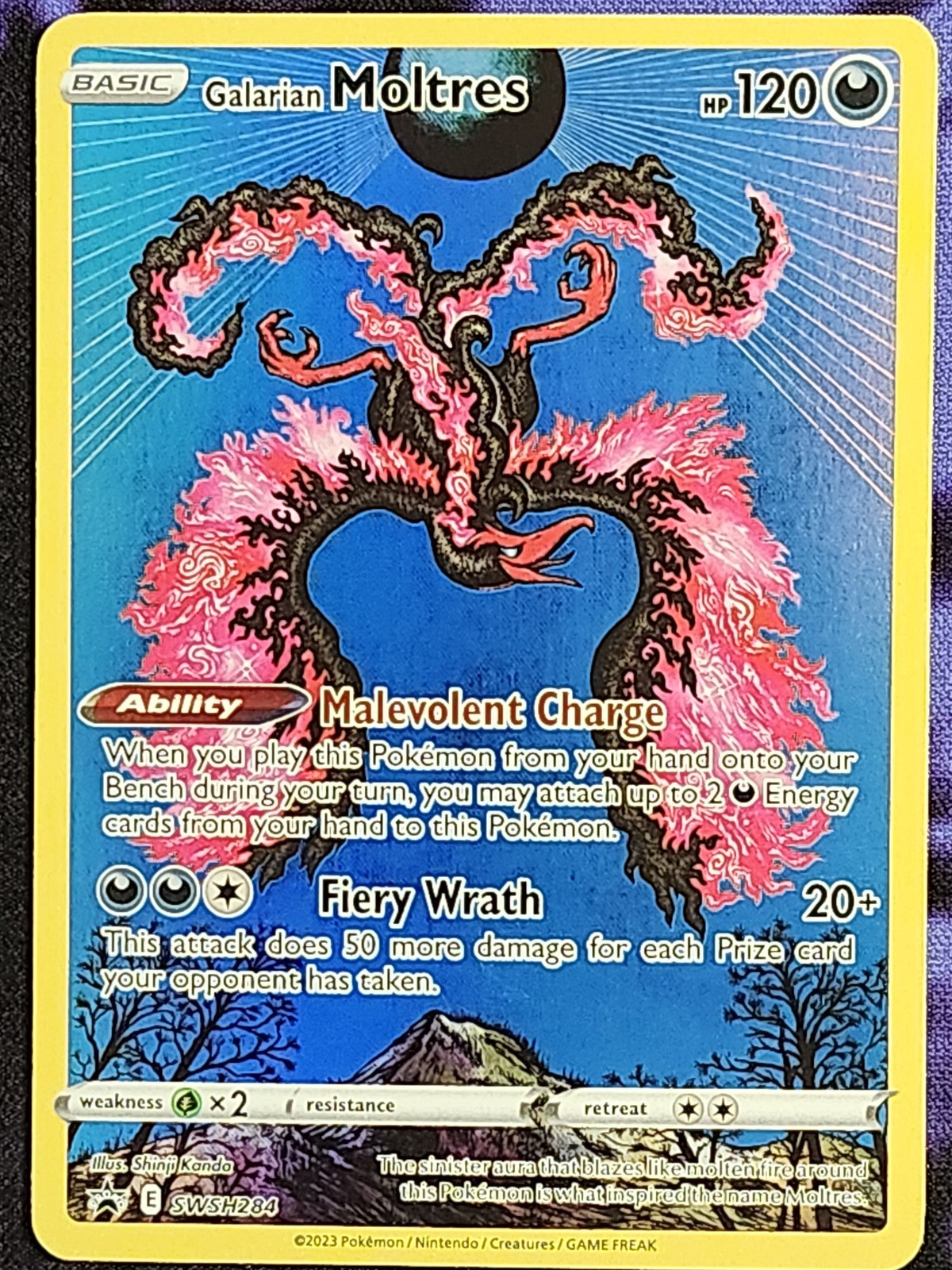 Pokemon Galarian Moltres SWSH284 Black Star Promo SWSH