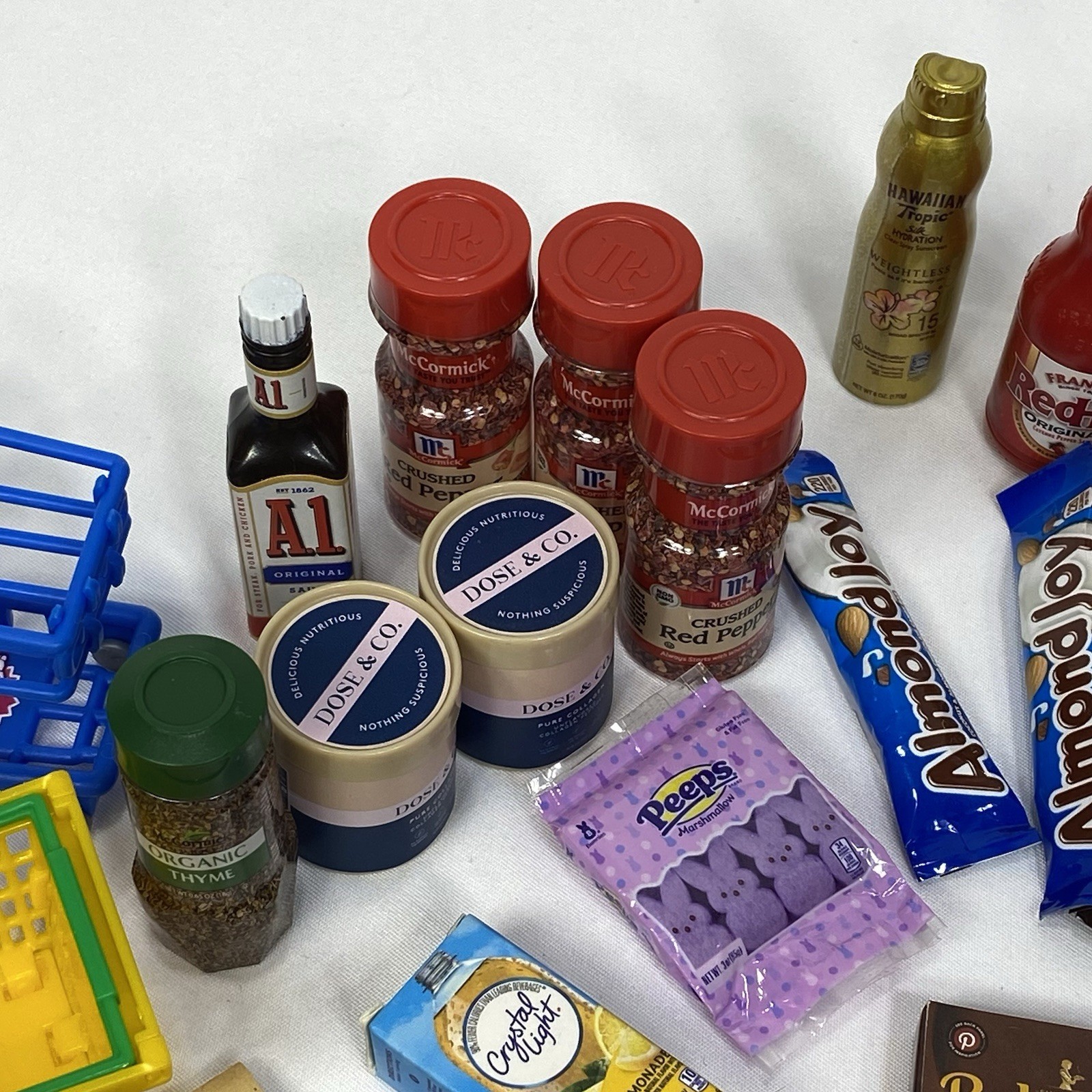 Zuru Mini Brands Toy Lot Of 72 Pieces Food Shopping Baskets Bags Some Duplicates