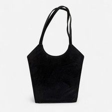 Jane Shilton Black Leather Geometric Structured Hand Bag