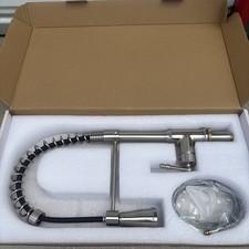 AKDY Spring Neck Pull-Down Sprayer Kitchen Faucet in Brushed Nickel KF0011