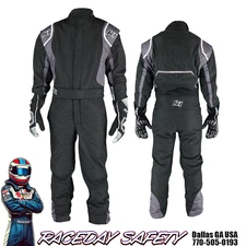 K1 RaceGear Precision II YOUTH Race Suit Black/Gray SFI 3.2A/5