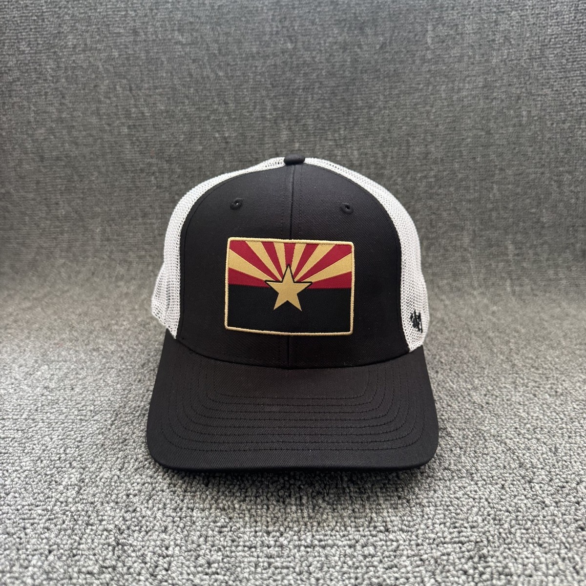 '47 Brand Arizona Trucker Snapback Black White Mesh Back Curved Brim Hat