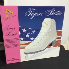 American Tricot Line Women’s Figure Skates White Size 10