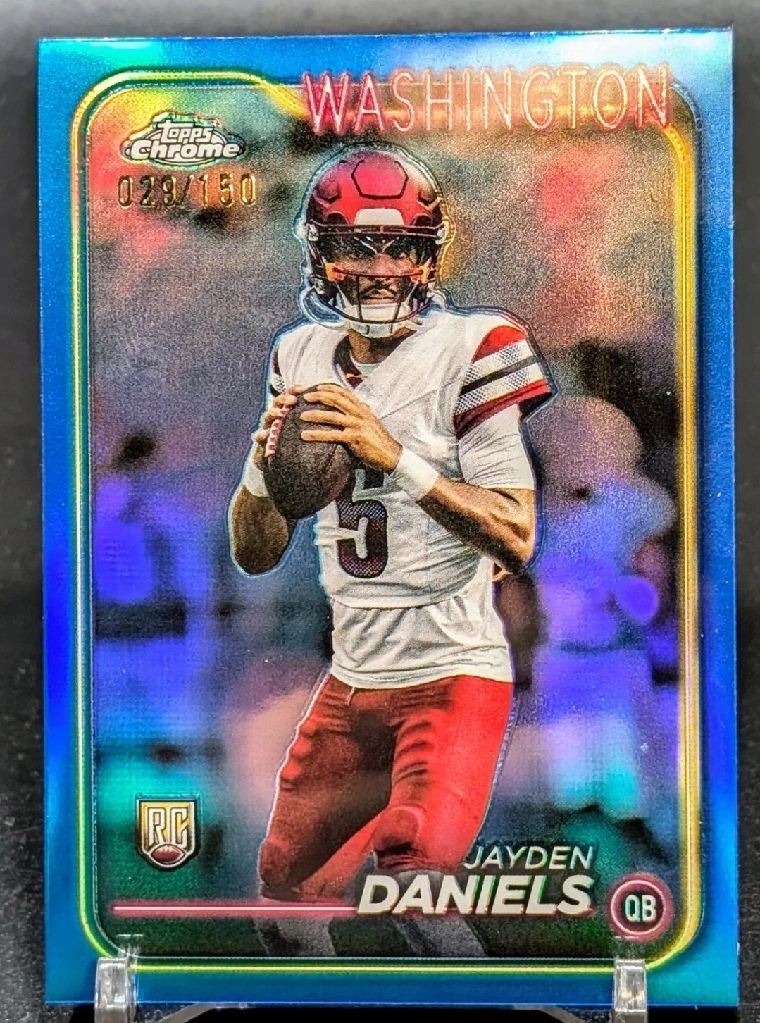 Jayden Daniels 2024 Topps Chrome #201 Blue Refractor /150 (RC) 🔥 